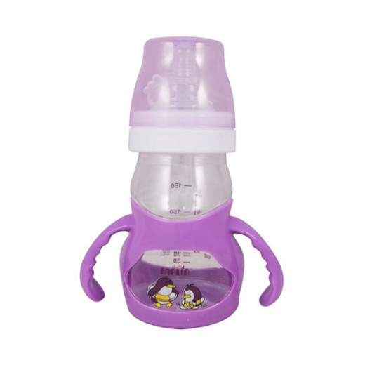 Farlin Feeding Bottle Plastic for Baby , 180ml - Purple