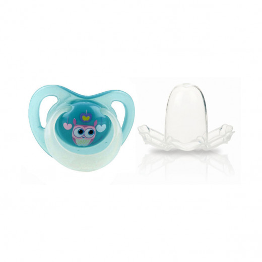 Nuby Orthodontic Glow in the Dark Soother - 0-6m - Turquoise