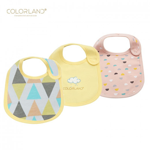 Colorland 3 Pieces Cotton Feeding Baby Bibs