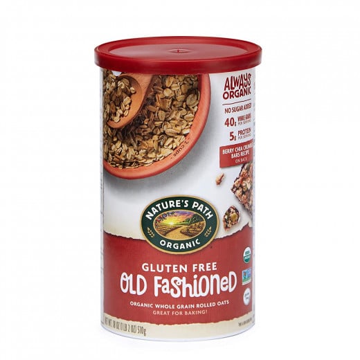 Nature’s Path Gluten-Free Whole Rolled Oats, Healthy, Organic & Sugar Free 510g