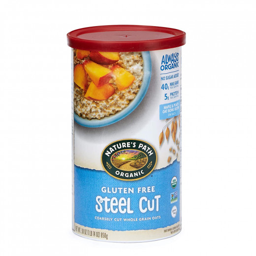 Nature’s Path Gluten Free Steel Cut Oatmeal, Healthy, Organic & Sugar Free, Gluten-Free 850g