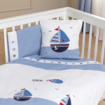 Funna Baby Bed Set 8pcs Marine, 70x140 cm, Blue