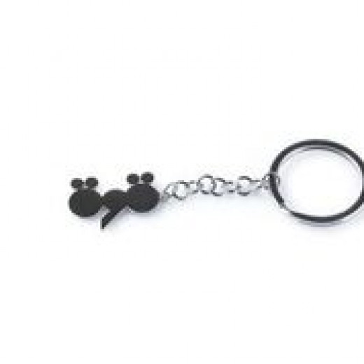 Silver Metal Keychain, Designed with Word of Strong