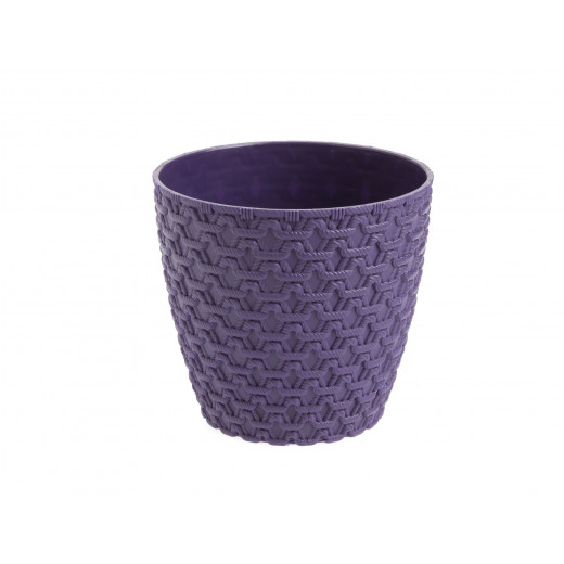 Madame Coco - Knitted Patterned Flower Pot Small, Purple
