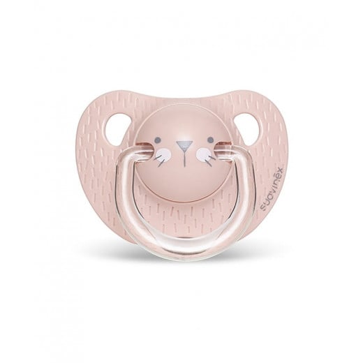Suavinex Evolution Anatomical Pacifier 0-6M, Pink Whiskers