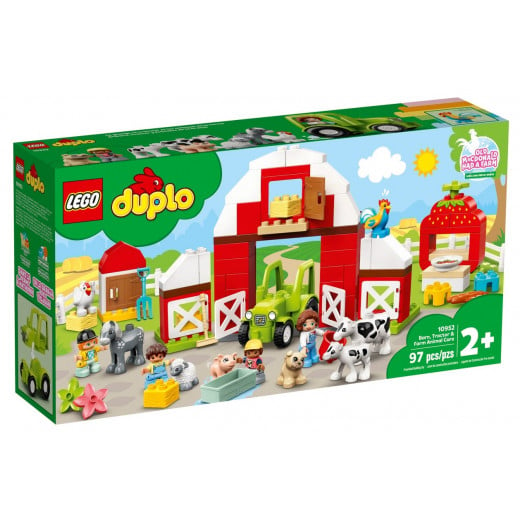 Lego - Duplo Barn, Tractor And Farm Animal Car 97 Pieces