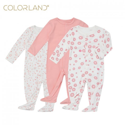 Colorland - Baby Romper 3 Pieces In One Pack - 0-3 Months
