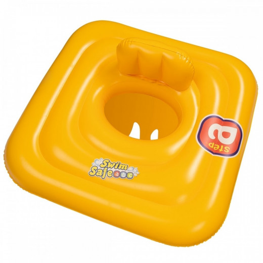 Bestway Baby Swim Safe Seat (Step A) Learn to Swim Square Inflatable, Yellow, 1-2 y