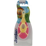 Jordan Children's Toothbrush Step 1, (0-2 years) Soft Brush, Yellow, Assorted