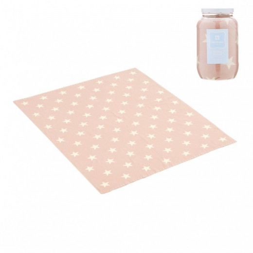 Cambrass - Baby Cotton Blanket 80 x100 x1 cm Etoile Pink