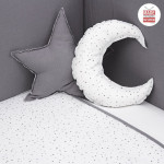 Cambrass - Set 4 Pcs. Quilt Cover Cot 60 Astra Grey 100x140x1 cm