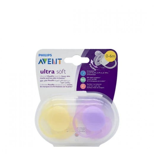 Philips Avent Ultra Soft Pacifier 0-6M - Pack of 2