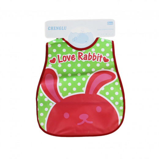 Plastic Baby Bib Waterproof, Love Rabbit