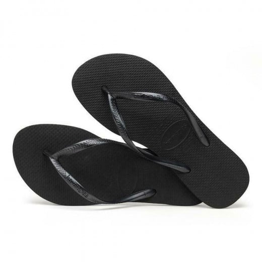 Havaianas Slim Black Thongs, Size 41/42