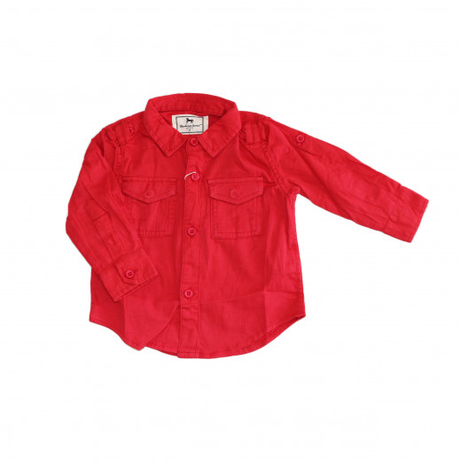 Red Long- Sleeves Shirt for Boys +3 Months