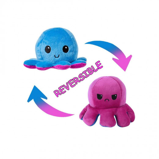 1pc Cartoon Octopus Pet Plush Toy, Blue and Purple