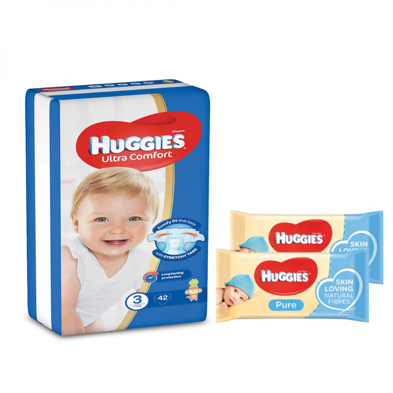 HUGGIES Ultra Comfort Diapers, Size 4, Value Pack, 8-14 kg, 40 Diapers –  Vizzytown