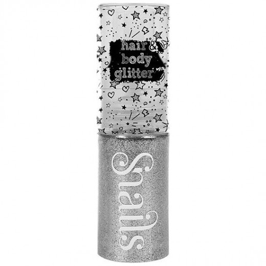 Snails Hair & Body Glitter Silver Safe Manicure for Kids ,25gm