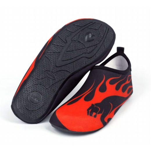 أحذية مائية للبالغين، تصميم لهب أحمر ، قياس 38-39