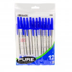 Bazic Pure Blue Stick Pen (12 Pen)
