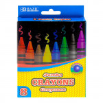 Bazic 8 Color Premium Jumbo Crayons