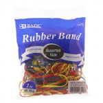 Bazic Assorted Sizes and Colors Rubber Bands ,56.70 Gram