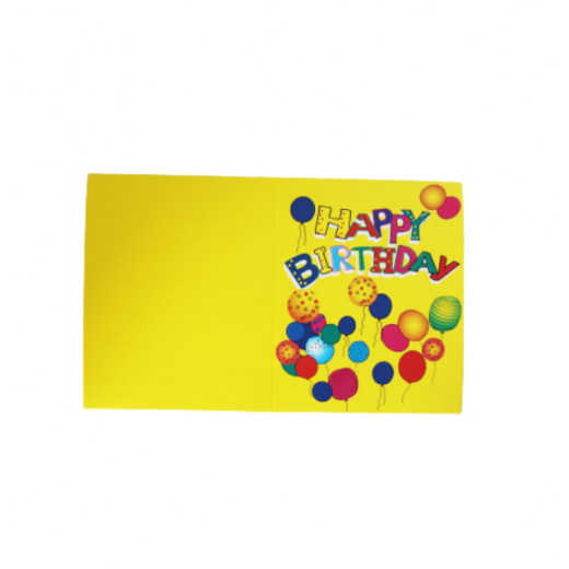 Happy Birthday Invitation Cards with Yellow Colored Design ,10 Cards