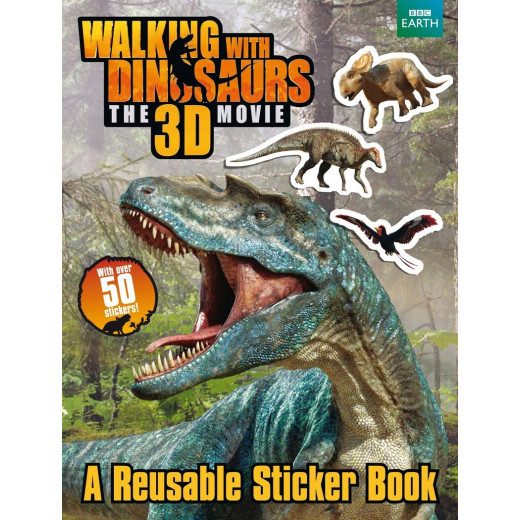 كتاب المشي مع كتاب ملصقات الديناصورات  بان ماك