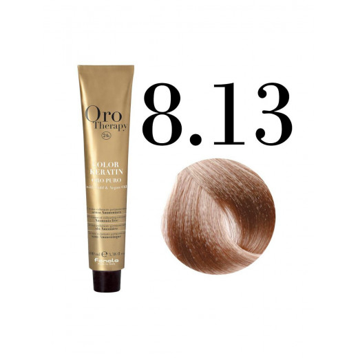 Fanola Oro Puro Hair Coloring Cream, Light Blonde Beige no.8.13