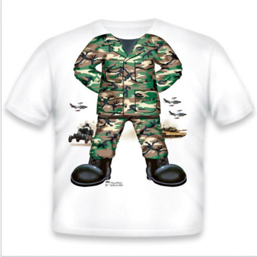 Just Add A Kid Navy Boy Woodland Youth X Small T-shirt