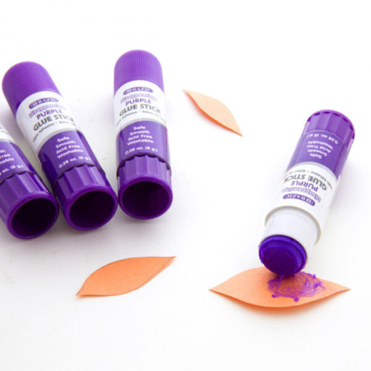Bazic Small Washable Purple Glue Stick 8g (4/pack)