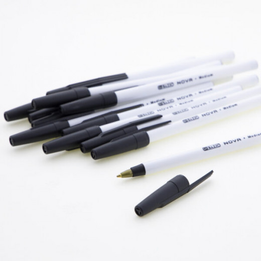 Bazic Nova Black Color Stick Pen (12 / Pack)