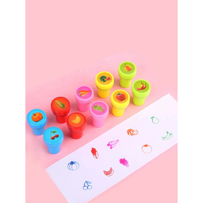 10pcs Cartoon Graphic Stamp