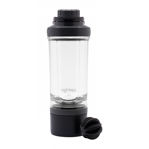 Contigo Shake & Go Fit Protien Shaker With Compartment 650 ml, Black