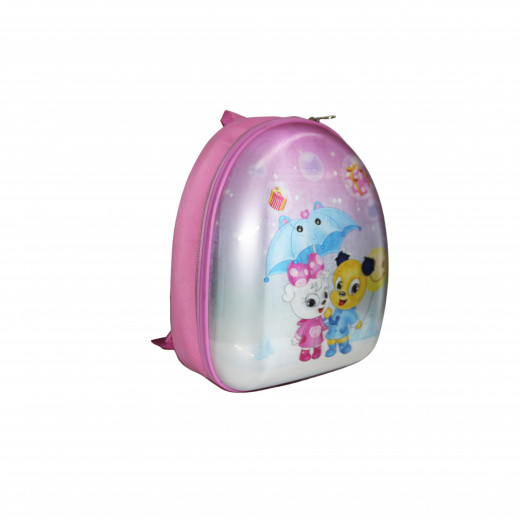 حقيبة ظهر صغيرة للأطفال بتصميم دببة , زهري, 30*25 سم