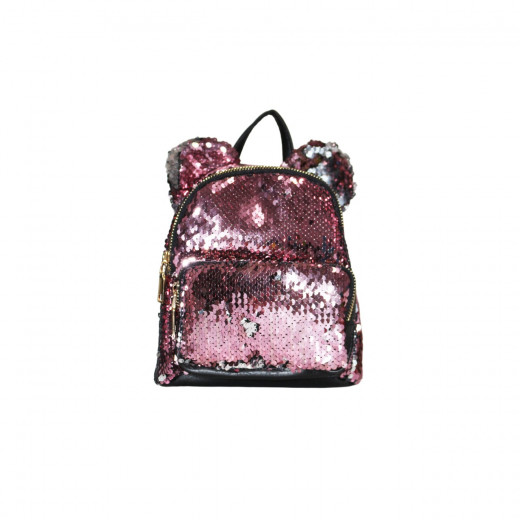 Little Fashionable Glittery Bag Pack For Girls ,Pink, 20*18 cm