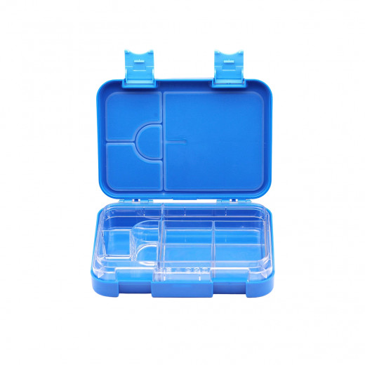 Bento Lunch Box 6 Compartment, Leak Proof, Blue