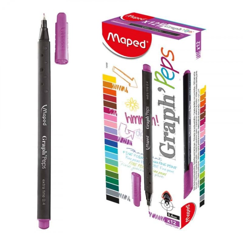 Maped Graph'Peps Fineliner 0.4mm Sweety Purple, 1 Piece | School & Stationery | Stationery | Pens