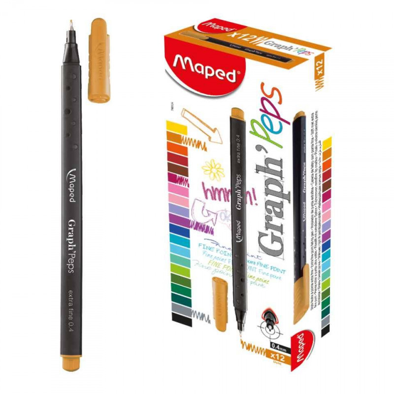 Maped Graph'Peps Fineliner 0.4mm Dune, 1 Piece | School & Stationery | Stationery | Pens