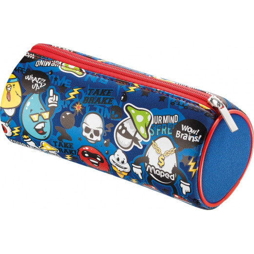Maped Street Art Tube Pencil Case, 8 x 21 x 8 cm, Assorted Design will Vary
