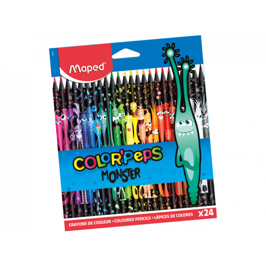 Maped Monster Coloured Pencils 24 Pack
