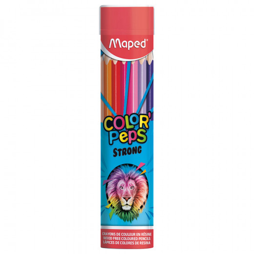 Maped Colored Pencils Round Metal, 12 Pieces