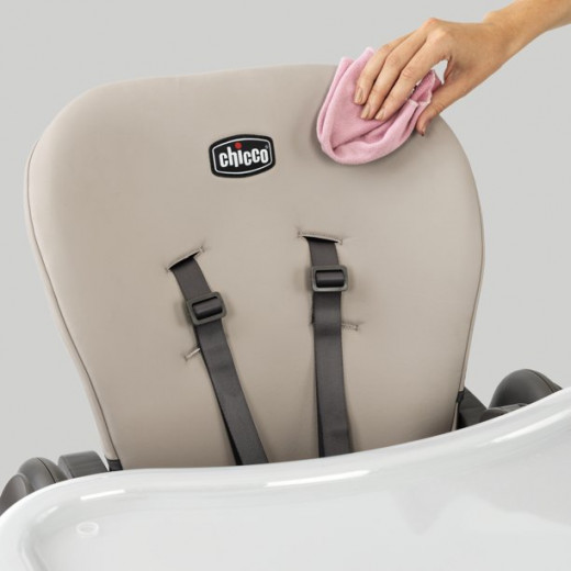 كرسي مرتفع قابل للطي سهل التنظيف، باللون الأسود من شيكو