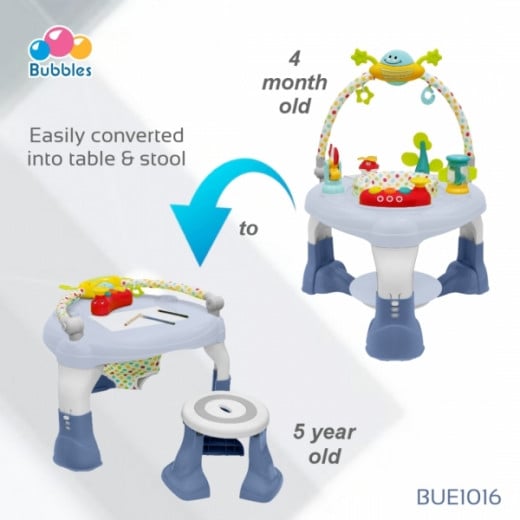 Nova activity table for children blue with 360 degree rotating seat