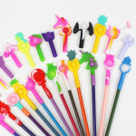 قلم رصاص القبعات العالية لعبة فقاعة سيليكون حسية بسيطة, ألوان عشوائية, 1 حبة