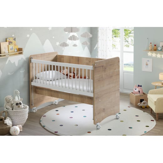 Babywhen Mother Side Crib With Wheels Somon