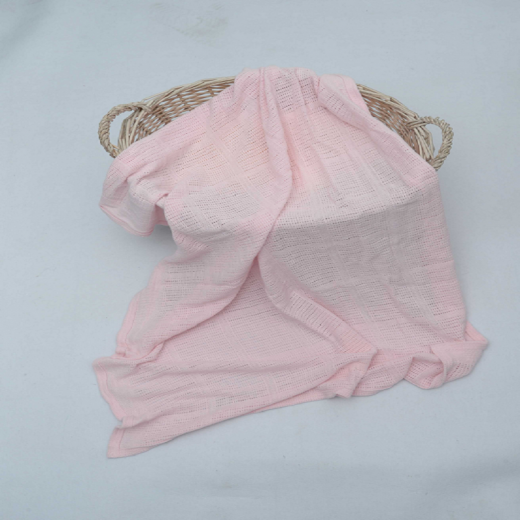 Royal Cotton Blanket , 90x118 Cm , Pink