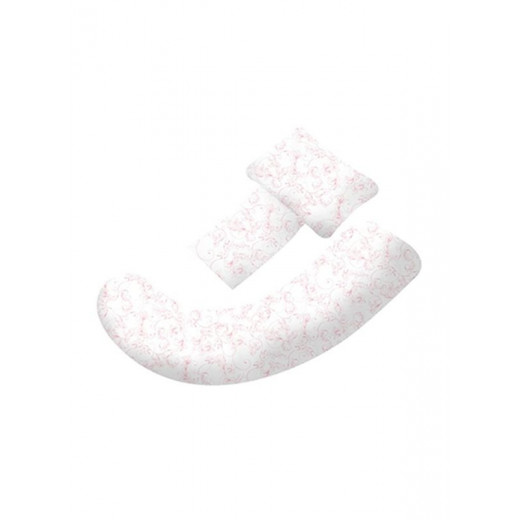 Ryco Multi-Position Pregnancy Pillow - Pink & White