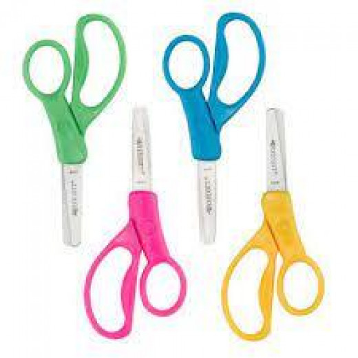 Bazic Soft Grip Stainless Steel Scissors, Assorted Colors