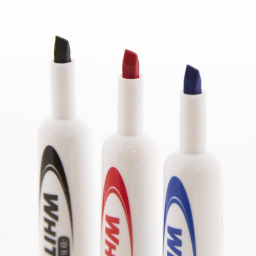 Bazic Bright Color Chisel Tip Dry-Erase Markers (3/Pack)
